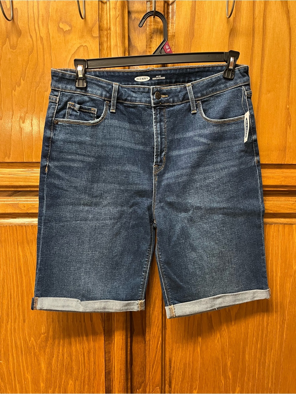 Old Navy Dark Blue Rolled-Hem Women's Denim Shorts